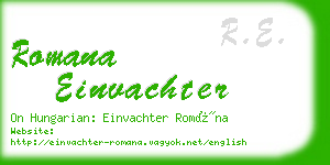 romana einvachter business card